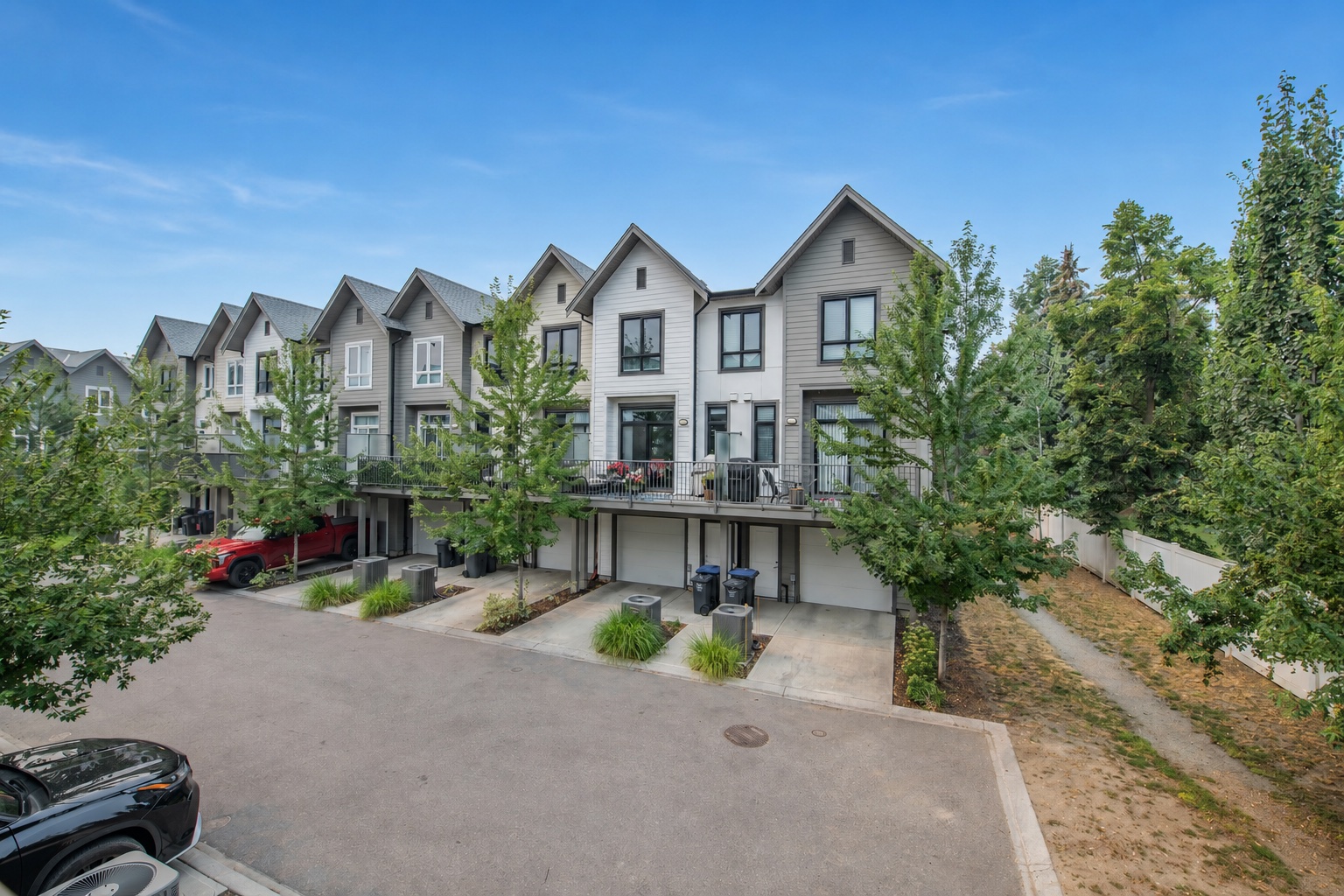 View from the private deck over neighbouring townhomes